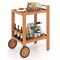 Rolling 2-Tier Serving Cart with Wine Bottle Holders and Durable Rubber Wheels - 27" x 20" x 35.5" (L x W x H)